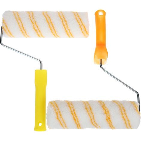 Rulli da pittura gialli, 2336 cm e 22.534 cm, due tipologie, rulli da pittura in lattice a pelo lungo per una copertura perfetta. (1/5)