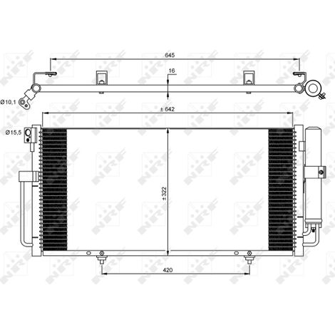 Condenseur, climatisation NRF 35875 SUBARU 73210FE010