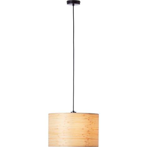 BRILLIANT Lampe, Romm Pendelleuchte 35cm holz hell/schwarz, 1x A60, E27, 52W, Kabel kürzbar / in der Höhe einstellbar (1/5)