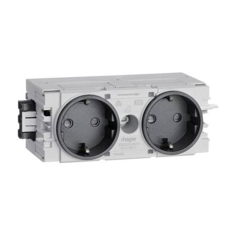 Hager GS20009011 Módulo enchufable grafito 120x50x61 mm