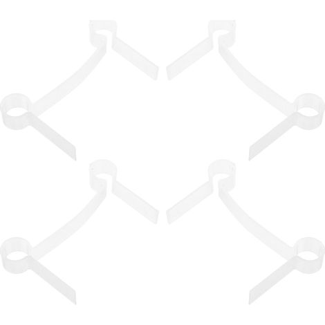 4 Cales de Charnière pour Porte Verre Blanc (1/5)