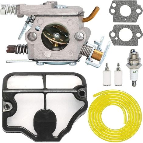 WT-834 Carburateur pour Husquvarna 36 41 136 137 137E 141 142 141LE 142E Tronçonneuse pour Walbro WT-657 WT-529 WT-289 WT-285 WT-202 Zama C1Q-W29E avec Filtre à air Bougie Filtre à Carburant