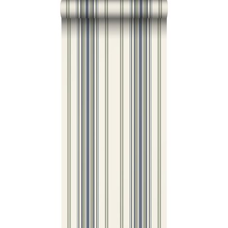 papier peint rayé beige et bleu - Sanders & Sanders (1/5)