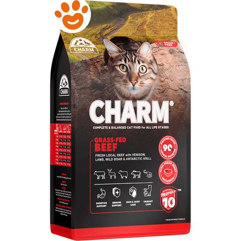 Charm Cat Grass Fed Beef - Manzo Allevato con Erba - Sacco 5,4 Kg -