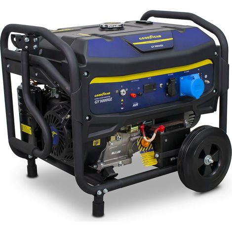 Groupe électrogène 8000W Moteur Essence 4T OHV AVR 456 cm³ 18 CV Démarrage électrique Autonomie 9h GOODYEAR (1/5)