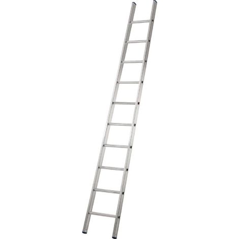 Scala svasata ad un elemento realizzata in alluminio leggero e resistente antiscivolo -10 gradini (1/4)