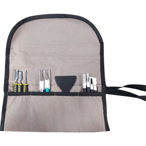[JAMAIS UTILISÉ]Sac à outils portable enroulable, pliable, petite pochette à outils en toile avec plusieurs poches, organisateur pour outils de sculpture, d'art et de travail du bois (1/2)