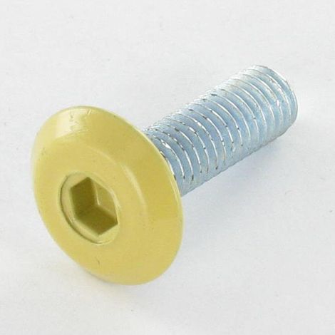 Vis métaux tête plate Clé de 4 HC4 M6X20 Acier zingué Tête RAL1002-10 pièces (1/3)