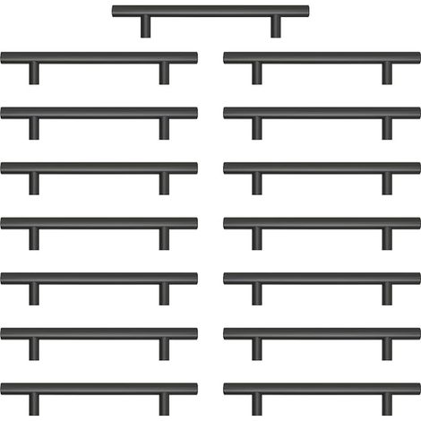 Kitchen Cabinet Handles Matt Black 128 mm (1/5)