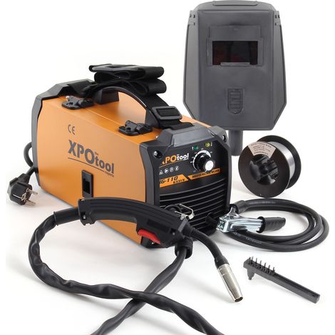 XPOtool Saldatrice inverter MIG100 a filo animato senza gas con alimentatore, filo animato e IGBT