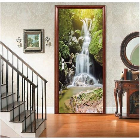 Autocollant 3D - Cascade de Soleil - Décoration Murale - 77x200cm - PVC - Auto-adhésif (1/3)
