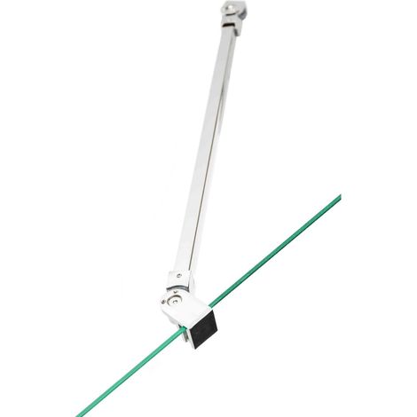 Attacco angolare a parete 45° per fissaggio lati fissi per box doccia vetro 6mm