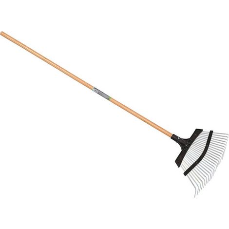 SCOPA PER ERBA E FOGLIE CON MANICO 135CM (1/5)