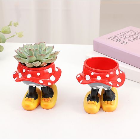 Pot de fleurs succulentes Mickey Mouse créatif et décoratif pour bureau ou jardinage à la maison - Plante en résine - Mickey Mouse (1/5)