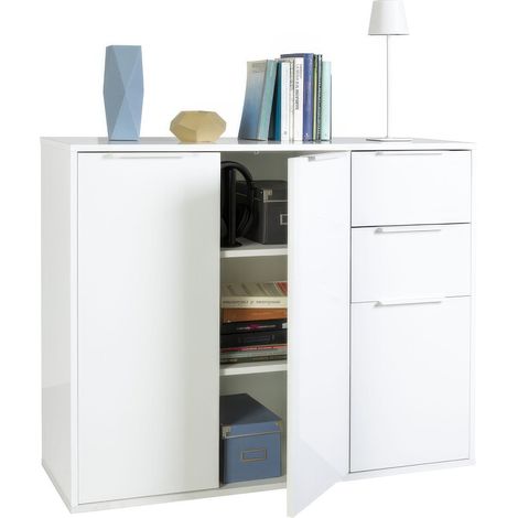 Mobile basso contenitore 3 ante e 2 cassetti rovere artisan cm 106,5x35,5x88 h