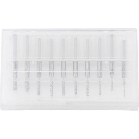 Lot de 10 fraises rotatives de 0,8 mm à 3,17 mm pour la gravure sur circuits imprimés CNC, queue de 3,17 mm (1/8") (1/5)
