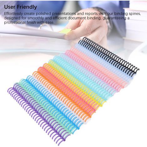 Épines de reliure en peigne Peignes de reliure en plastique PP, 14 pièces, 14 couleurs, capacité de 150 bureau plastifieuse (1/5)