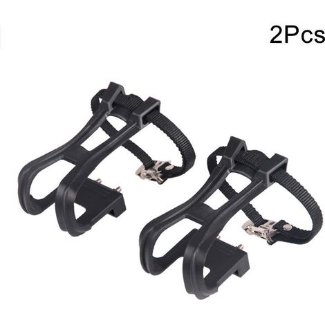 Attelles de pédale de vélo réglables - Avec accessoires, pour route/VTT/fixed gear (1/5)