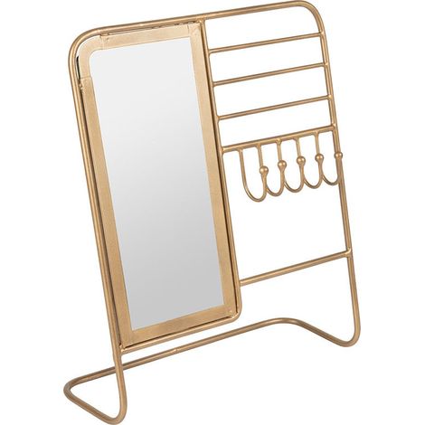 Porte bijoux miroir doré 26x10x31cm (1/2)