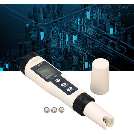 Stylo de test portable 2 en 1 pour l'analyse de la teneur en hydrogène de l'eau (H2), avec thermomètre et rétroéclairage. (1/5)
