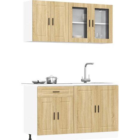4-tlg. Küchenschrank-Set Porto Sonoma-Eiche Holzwerkstoff