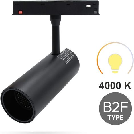 Faretto LED per binari 20W 4000K Neutro Tipo B2F per binari magnetici SMART TRACK 48VDC (1/5)