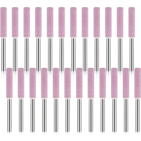 Paquet de 24 Pierres à Aiguiser pour AffûTeuse de TronçOnneuse, Outil de Meulage de Polissage pour AffûTeuse de TronçOnneuse 3X4.8mm