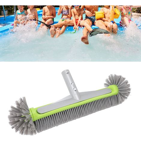 Cabezal de cepillo para limpieza de piscinas fabricado en nailon y aluminio, resistente a los arañazos, compatible con mangos estándar de 1-1/4 pulgadas. (1/5)