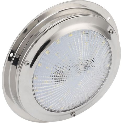 Plafonnier Marine 14cm 42LED IP65 Étanche pour Caravane Camping-car Bateau Yacht, Luminaire d'Intérieur à Pose en Surface, Blanc (1/5)