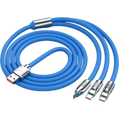 2er-Pack 3-in-1 Multifunktions-Ladekabel, universelles Schnellladekabel mit USB-C- und Micro-USB-Anschluss (1/5)