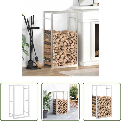 Brennholzhalter - Brennholzregal 50x28x94 cm Edelstahl (1/5)