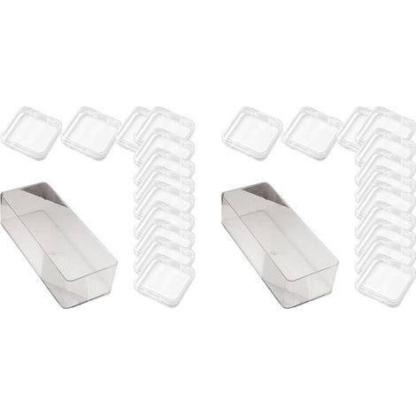 2 cajas organizadoras de pulseras de acrílico, gran capacidad, práctico estuche para exhibir joyas para amantes de las joyas, pequeño