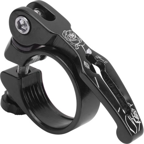Collier de selle vélo 31.8 mm en alliage d'aluminium à libération rapide pour VTT et vélo de route, Noir (1/5)
