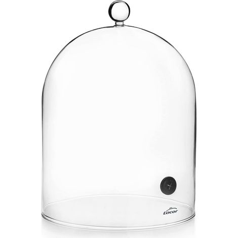 Lacor - 61811 - Campana para Ahumador de Cócteles, Tapa de Cristal con Válvula, Vidrio Borosilicato, Max. 200ºC, Ø18.5 cm, Alto: 22 cm (1/5)