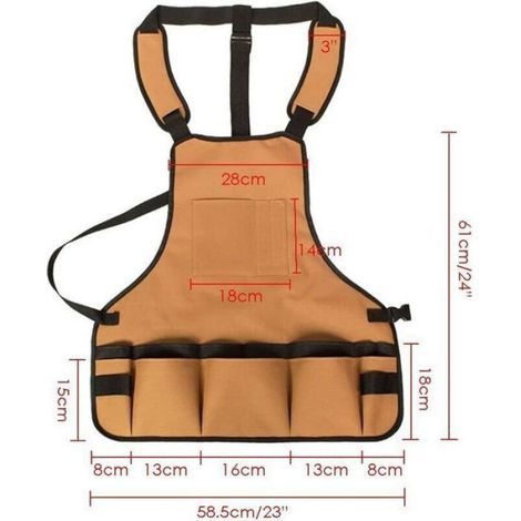 Tablier de jardinage - - Fei Yu - Imperméable - Tissu Oxford - Entièrement réglable (1/4)
