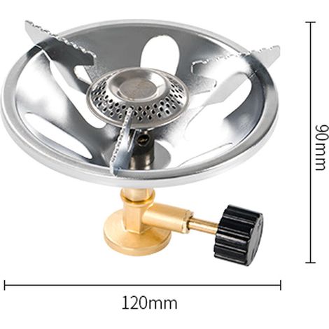 Réchaud de Camping en plein air, brûleur de gaz de randonnée avec conception coupe-vent pour la cuisine, pique-nique et randonnée (1/5)