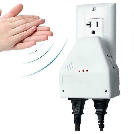 Adaptateur de prise murale XX avec interrupteur marche/arrêt activé par le son
