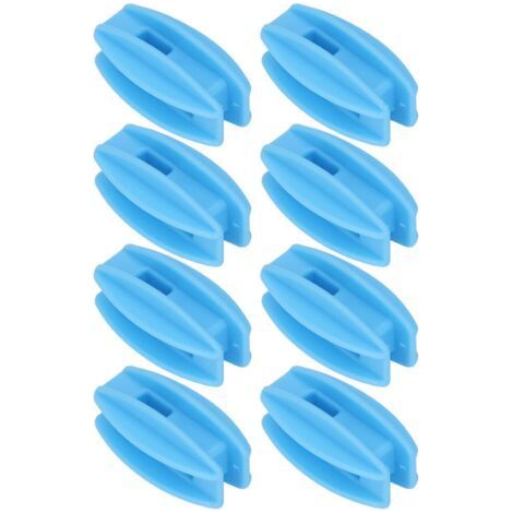 Packung mit 100 wetterfesten ABS-Eckpfostenisolatoren für Elektrozäune mit Stahldraht (blau) (1/5)
