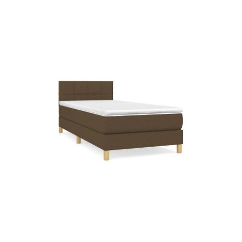 Sommier à lattes de lit avec matelas Marron foncé 80x200 (1/5)