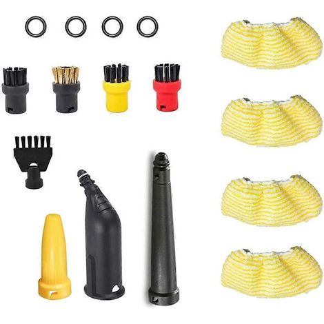 Pièces détachées pour aspirateur vapeur Kärcher SC1, SC2, SC3, SC4 et SC5 : brosse vapeur manuelle, buse puissante et chiffon de nettoyage. (1/5)