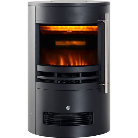 HOMCOM Camino Elettrico da Terra Moderno con Effetto Fiamma Potenza 900W/2000W (1/5)