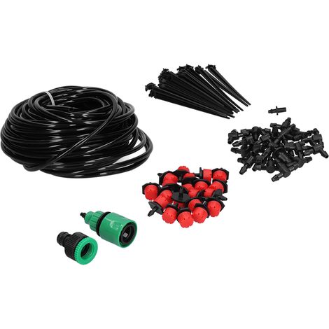 20 m 4/7 Schlauch Gartenbewässerungssystem Automatisches Tropfbewässerungsset mit verstellbarem Tropfer für Blumentöpfe (1/5)