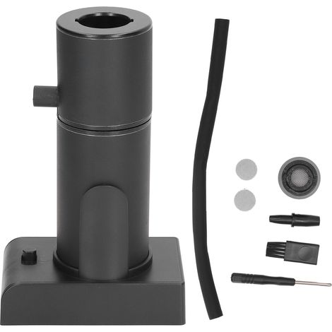 Drink Cocktail Smoker Adjustable Gear Aluminum and Zinc Alloy Handheld Smoke Infuser Kit for Kitchen Black (1/5)