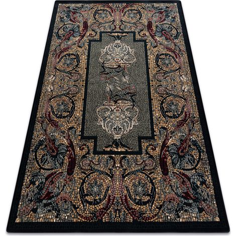 Tappeto di lana POLONIA Mozaika, mosaico orientale blu scuro blue 170x235 cm