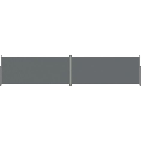 Toldo lateral retráctil/protección visual para patio jardín terraza balcón 220 x 1000 cm antracita 020007124