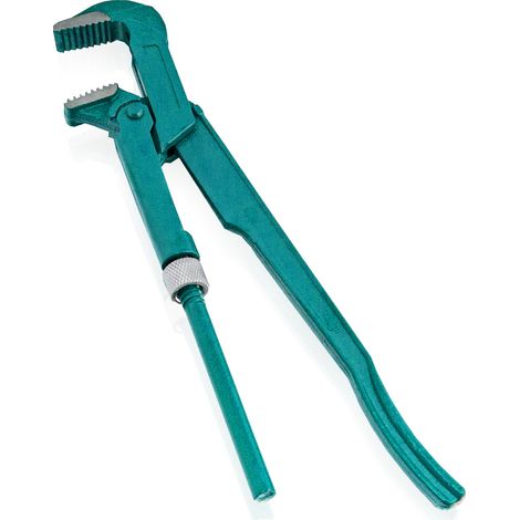Bituxx® 1 Zoll Eckrohrzange Rohrzange Wasserpumpenzange Klempner Zange abgewinkelt 90° (1 ")