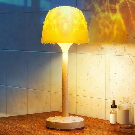 Lampe de douche - Lampe de salle de bain étanche avec projecteur de vagues océaniques 16 couleurs, lampe de douche rechargeable avec commande tactile et télécommande, lampe sans fil (1/5)