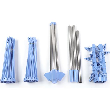 Étendoir à linge pliable 3 niveaux Squirrel séchage rapide structure stable inox blanc rouge bleu compact balcon buanderie (1/5)