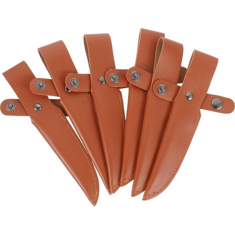 6pcs Protège-lames en Pu Résistant à L'usure, Étui pour Cutter Sécurisé, Maison Plusieurs Styles Plusieurs styles (1/5)