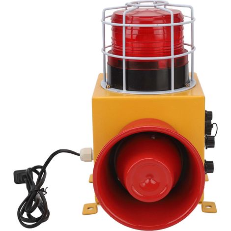Alarme sonore et lumineuse industrielle, maximum 130db, 9 tons, haute luminosité, sirène étanche (1/5)
